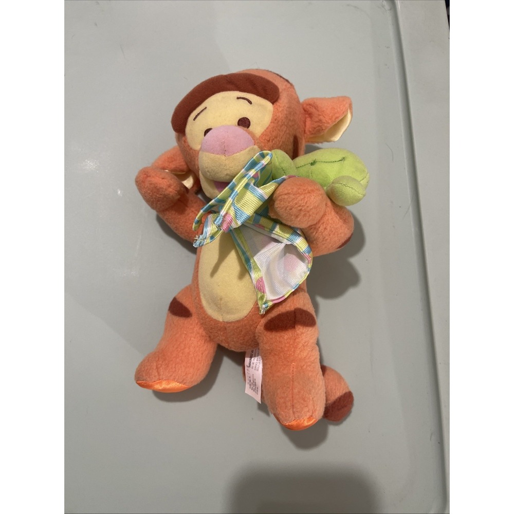 Disney Winnie the Pooh Plush Tigger Lovey W/ Frog Rattle Toy Fisher Price 2004